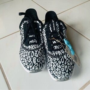 Reebok DailyFit  WALKING/MARCHE Black & White Leopard Print Sneakers